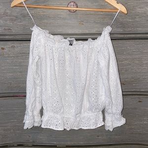 H&M White Off The Shoulder Top